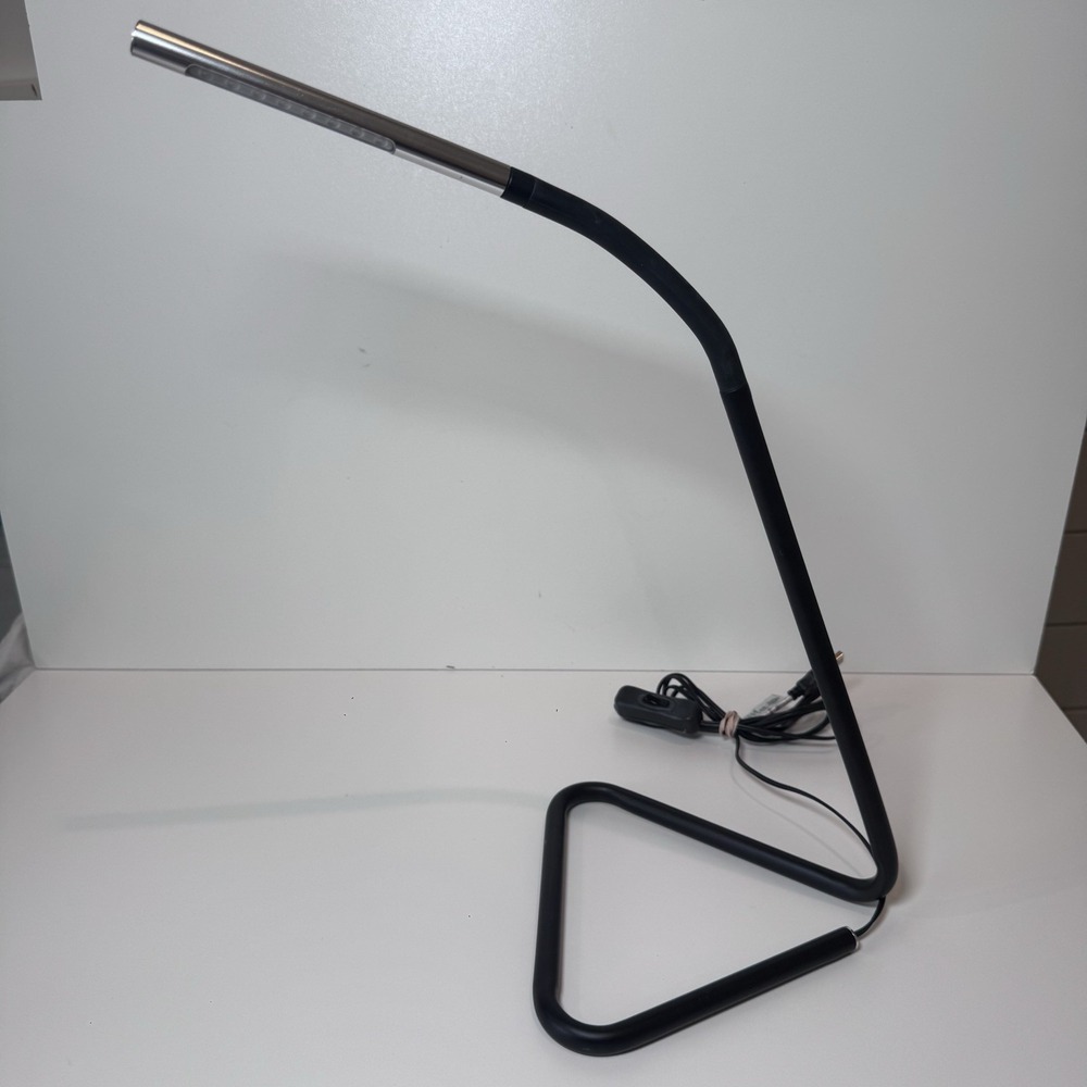 IKEA Harte LED Work Lamp Minamalist Office Home Black Adjustable USB Works Great